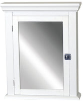 Zenith Early American Series MC10WW Medicine Cabinet, 22-1/4 in OAW, 5-7/8 in OAD, 27 in OAH, Wood, White, 2-Shelf